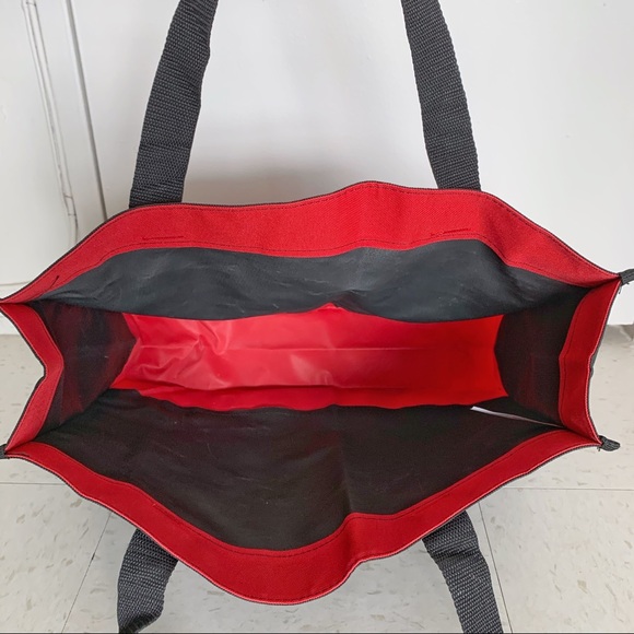 Weill Cornell Medicine Black Red Tote Bag Set of 2 Sturdy Everyday Carry Grocery - Picture 3 of 3